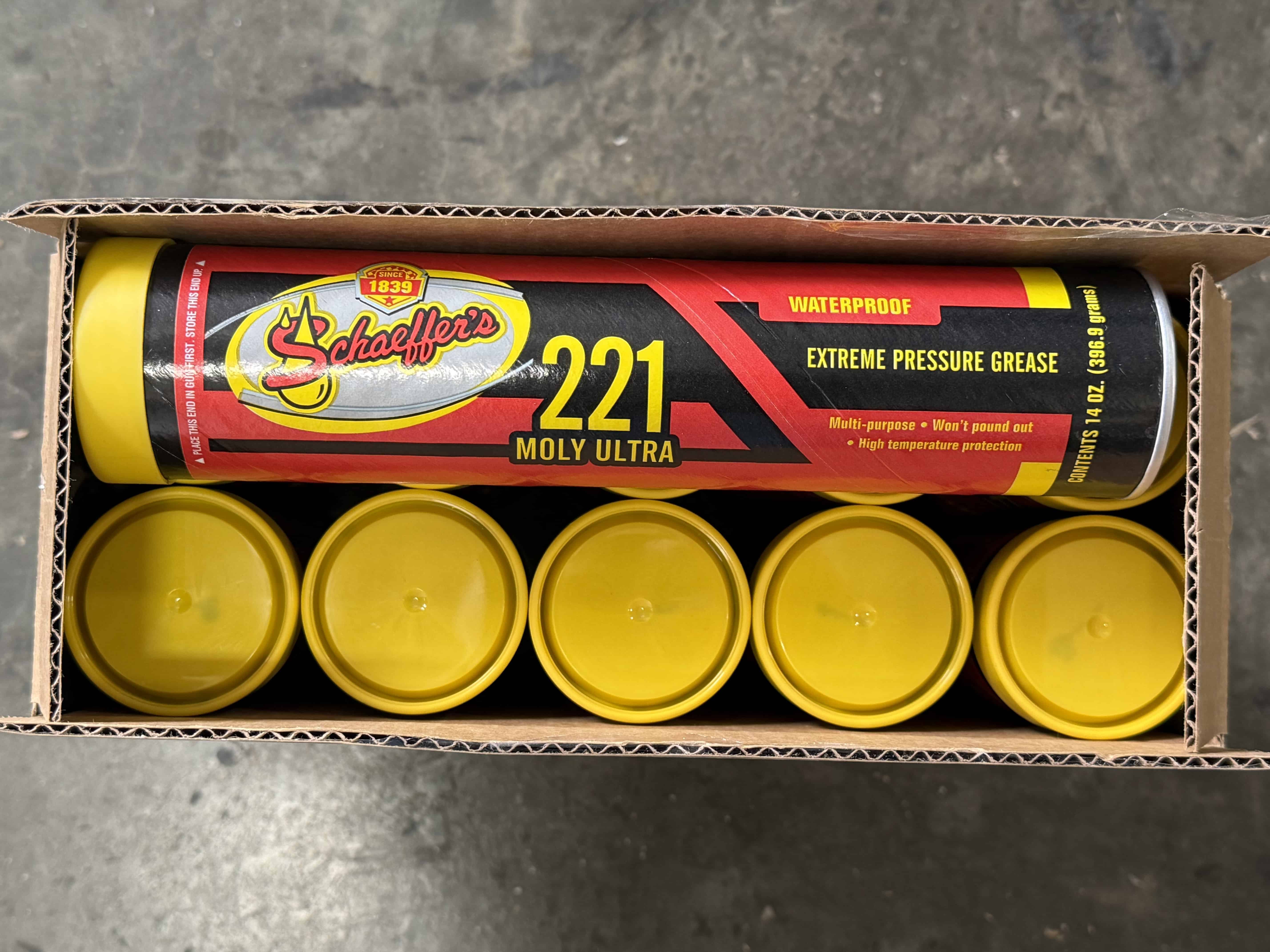 Schaeffers 221 Moly Ultra Grease 10 x 14 oz Tubes