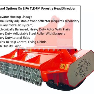 Lipa TLE-FM 100 Forestry Mulcher (40" Working Width For 15,000 lb + Mini Excavator)