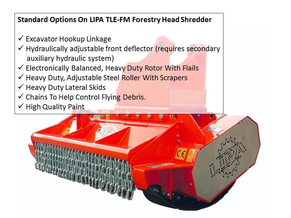 Lipa TLE-FM 100 Forestry Mulcher (40" Working Width For 15,000 lb + Mini Excavator) - Image 2